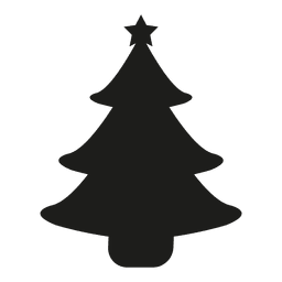 Design PNG E SVG De Silhueta Da árvore De Natal Para Camisetas