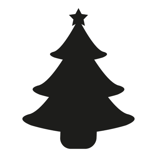 Christmas tree silhouette - Transparent PNG & SVG vector file