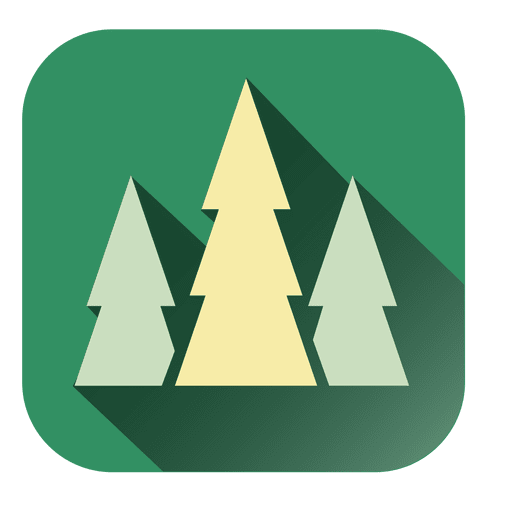 Quadratische Ikone der Weihnachtsbäume PNG-Design