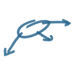 Circle arrow speech cloud PNG Design