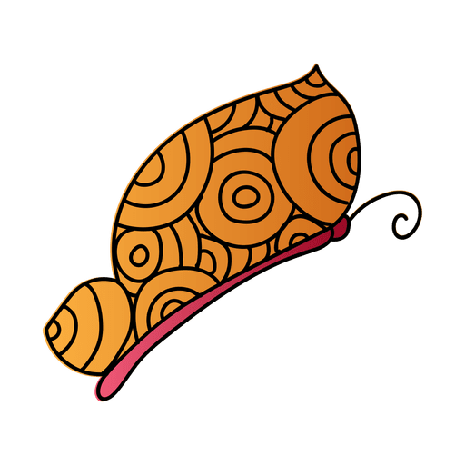 Borboleta decorativa com padrão circular Desenho PNG