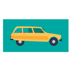 Citroen ami 8 gelbes Auto PNG-Design