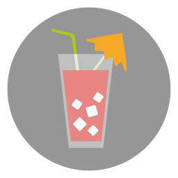 Icono de círculo de copa de cóctel Diseño PNG