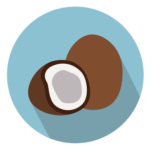 Kokosnuss-Kreissymbol PNG-Design