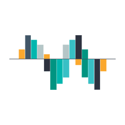 Colorful bar graph icon PNG Design Transparent PNG