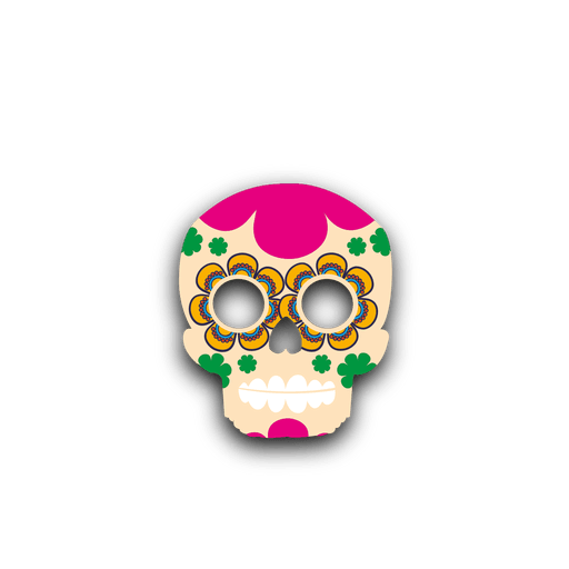 Colorful sugar skull PNG Design
