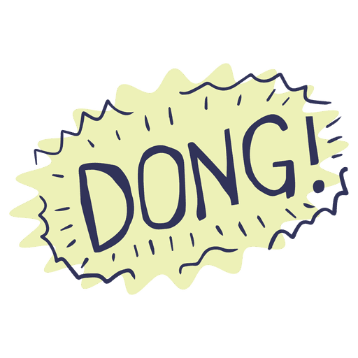 Dong comic slang words PNG Design