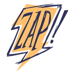 Comic slang words zap PNG Design