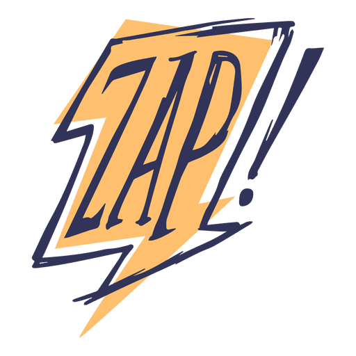 Comic slang words zap PNG Design
