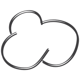 Hand drawn cloud comic speech doodle PNG Design Transparent PNG