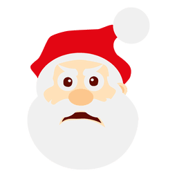 Confundido emoticon de santa claus Diseño PNG