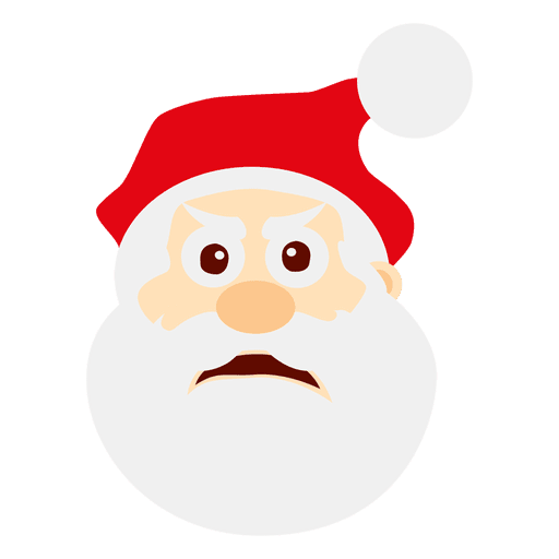Verwirrter Weihnachtsmann Emoticon PNG-Design