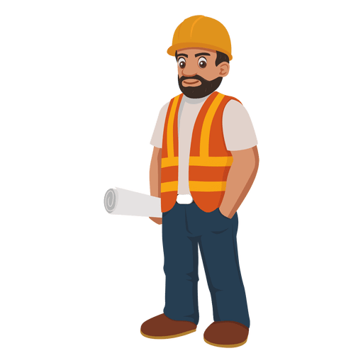 Construction worker cartoon - Transparent PNG & SVG vector file