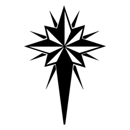 Icono plano crucifijo copo de nieve Transparent PNG