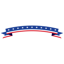 Curved folded usa ribbon Transparent PNG