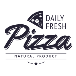 Pizza natural product logo