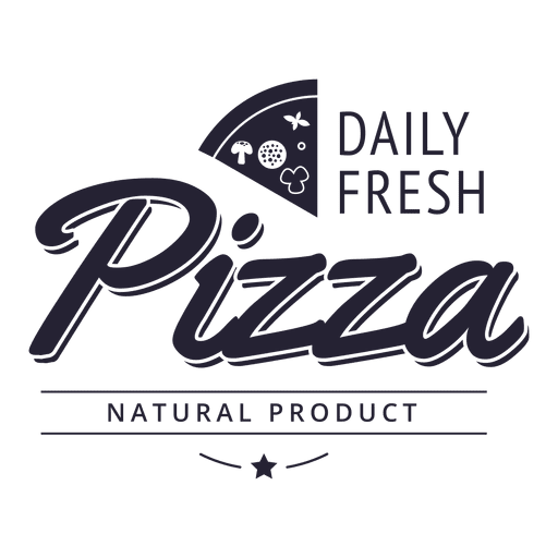 Logotipo de produto natural de pizza