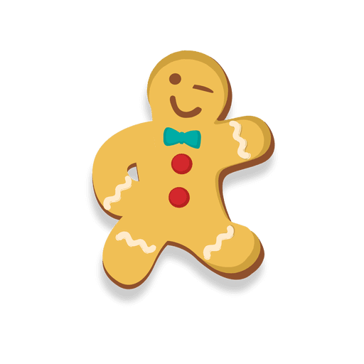 Dancing gingerbread man cookie - Transparent PNG & SVG vector file