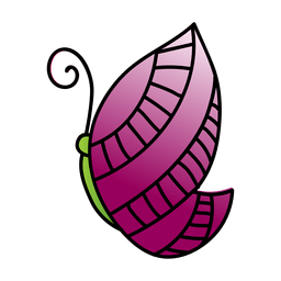Decorated wing butterfly PNG Design