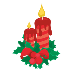 Luzes decorativas de velas de natal Desenho PNG