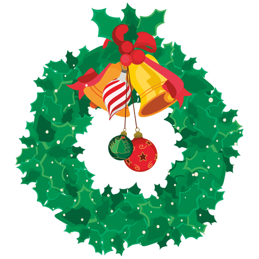 Decorative christmas wreath PNG Design