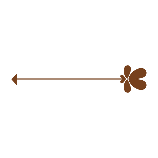 Flecha floral decorativa Diseño PNG