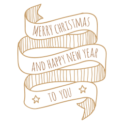 Fita decorativa de natal de ano novo Desenho PNG