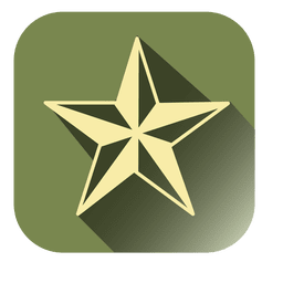 Drop shadow Star square icon PNG Design