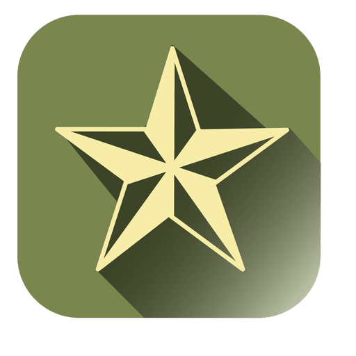 Ícone quadrado de estrela de sombra projetada Desenho PNG