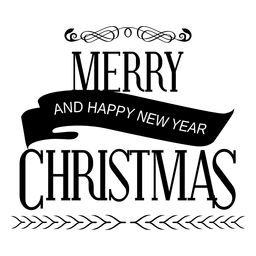 Etiqueta decorativa de natal de ano novo Desenho PNG