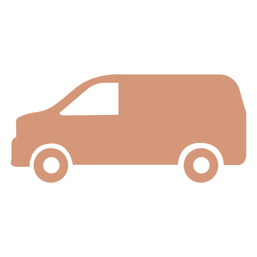 Icono de silueta de furgoneta de reparto Diseño PNG