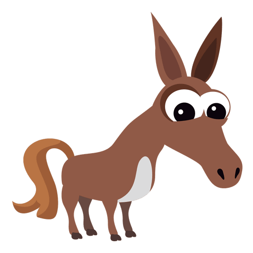 Pres?pio crist?o de desenho animado de burro Desenho PNG