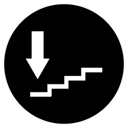 Abwärtsrunde Service-Symbol PNG-Design