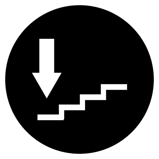 Icono de servicio redondo hacia abajo Diseño PNG