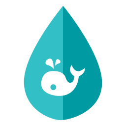 Droplet fish ecology icon PNG Design