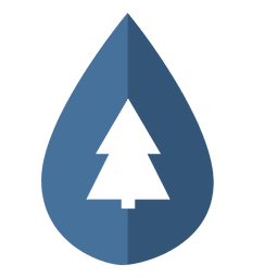 Tröpfchen-Kiefernsymbol PNG-Design