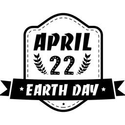 Emblema da fita do dia da terra Desenho PNG