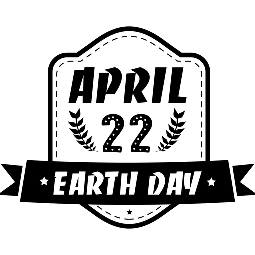 Emblema de la cinta del d?a de la tierra Diseño PNG