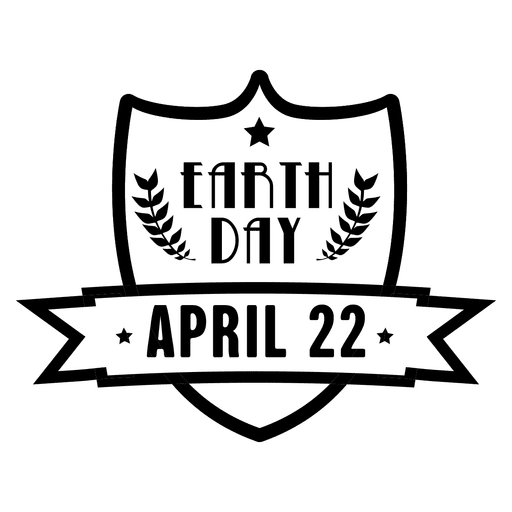Emblema del escudo del d?a de la tierra Diseño PNG