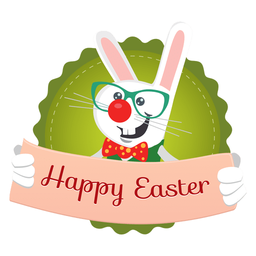 Download Easter rabbit message banner - Transparent PNG & SVG ...