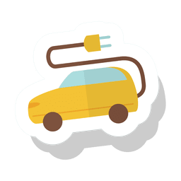 Autocolante de carro elétrico.svg Desenho PNG