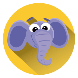 Elephant cartoon circle icon Elephant cartoon circle icon