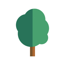 Icono de árbol elíptico Diseño PNG