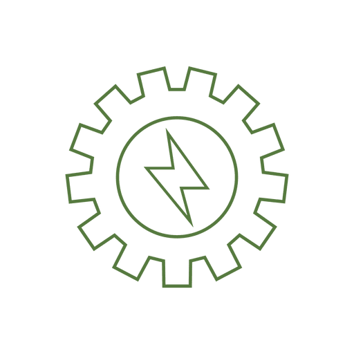 Energy gear line icon.svg PNG Design