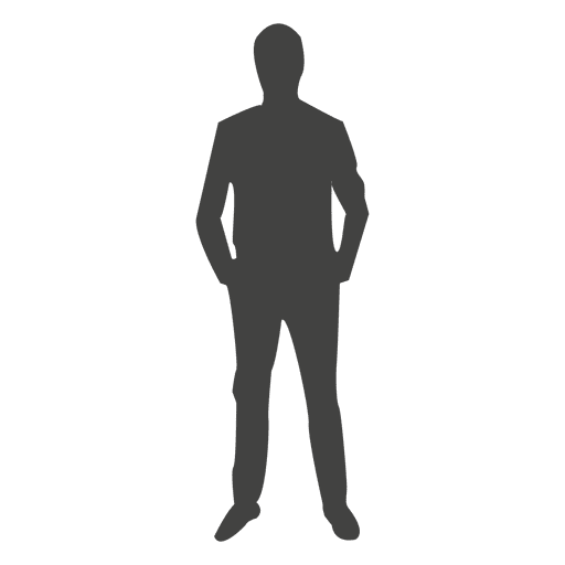 Executive standing silhouette PNG Design