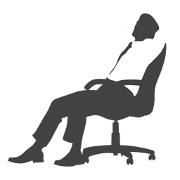 Executive tired on chair PNG Design