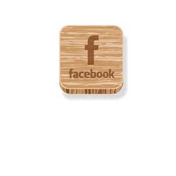 ícone quadrado de madeira do facebook Transparent PNG