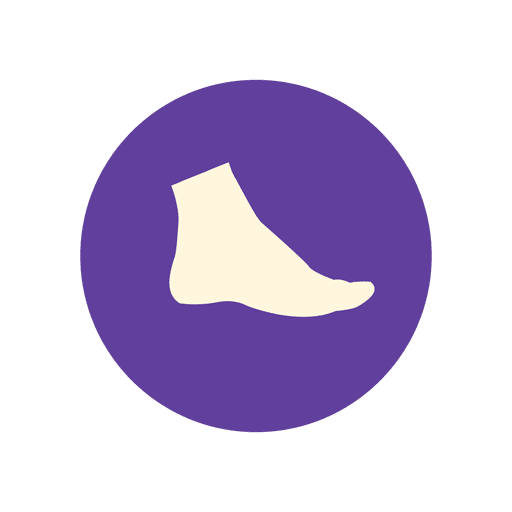Feet flat circle icon
