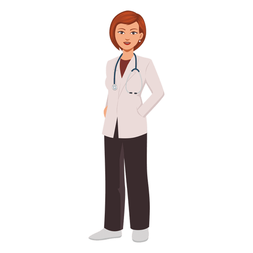 Female doctor profession cartoon