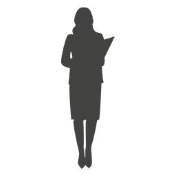 Ejecutiva femenina llevando archivos Diseño PNG